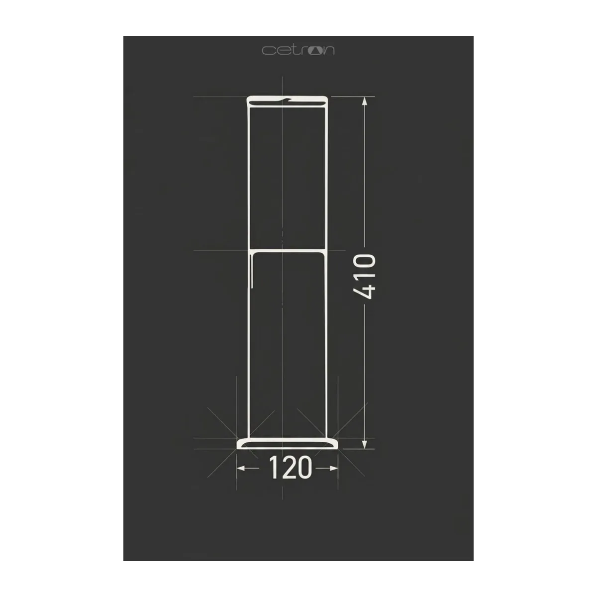 Aria PC Bahçe Armatürü E27 410mm - Görsel 3