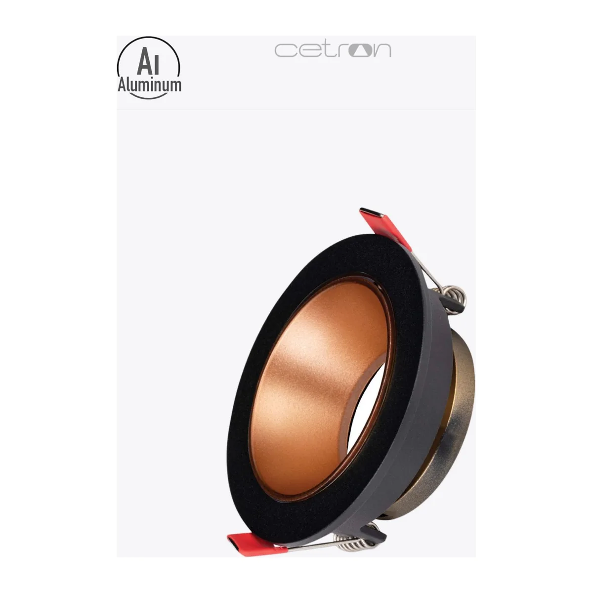 Rose Gold Reflektör GU10 Alüminyum Spot Kasa Siyah