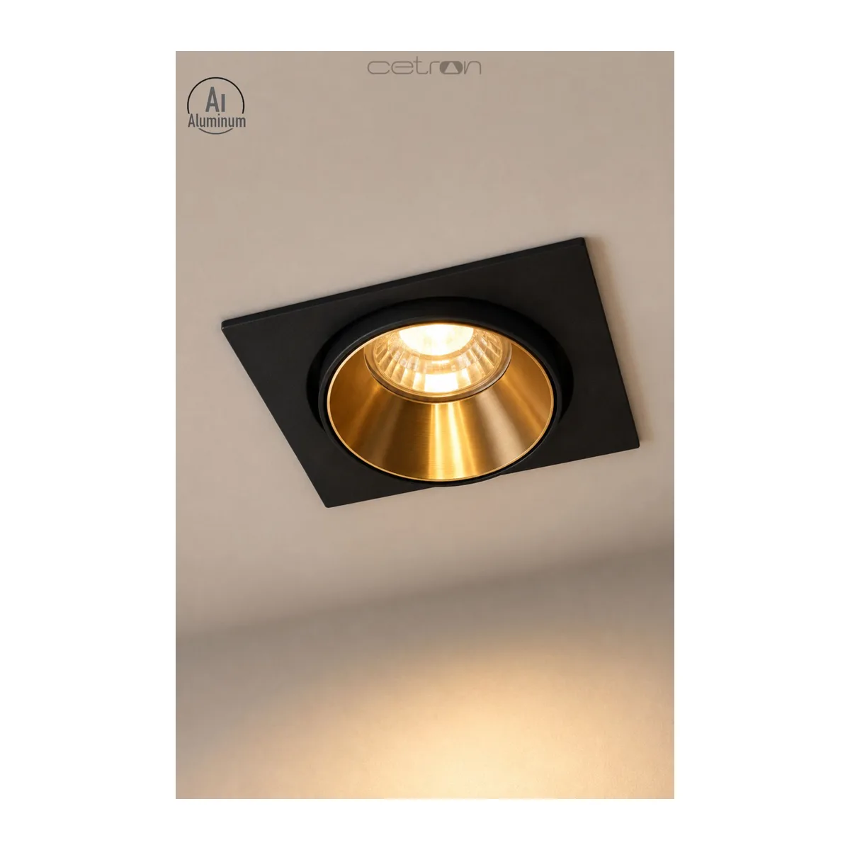 Rose Gold Reflektör Alüminyum GU10 Hareketli Spot Kasa Siyah - Görsel 2